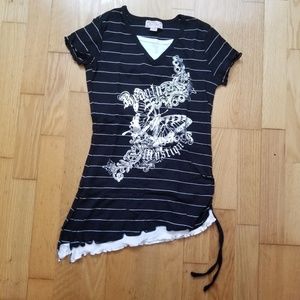 Knit Werks Beauty Mystique Silver Butterfly Shirt